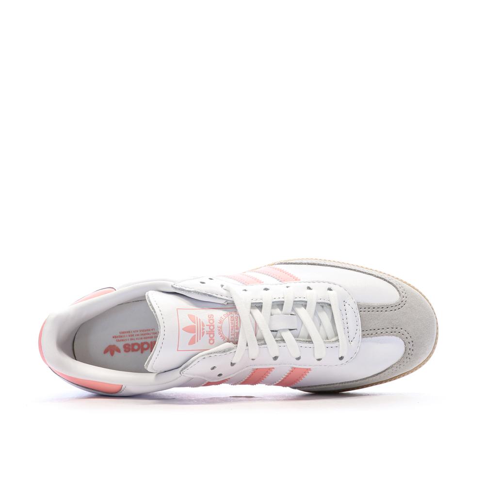 Samba OG Baskets Blanc/Rose Mixte Adidas vue 4