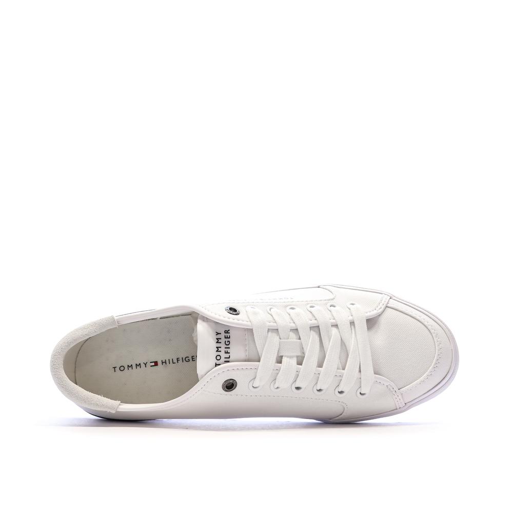 Baskets Blanches Homme Tommy Hilfiger Core Corporate Vulc vue 4