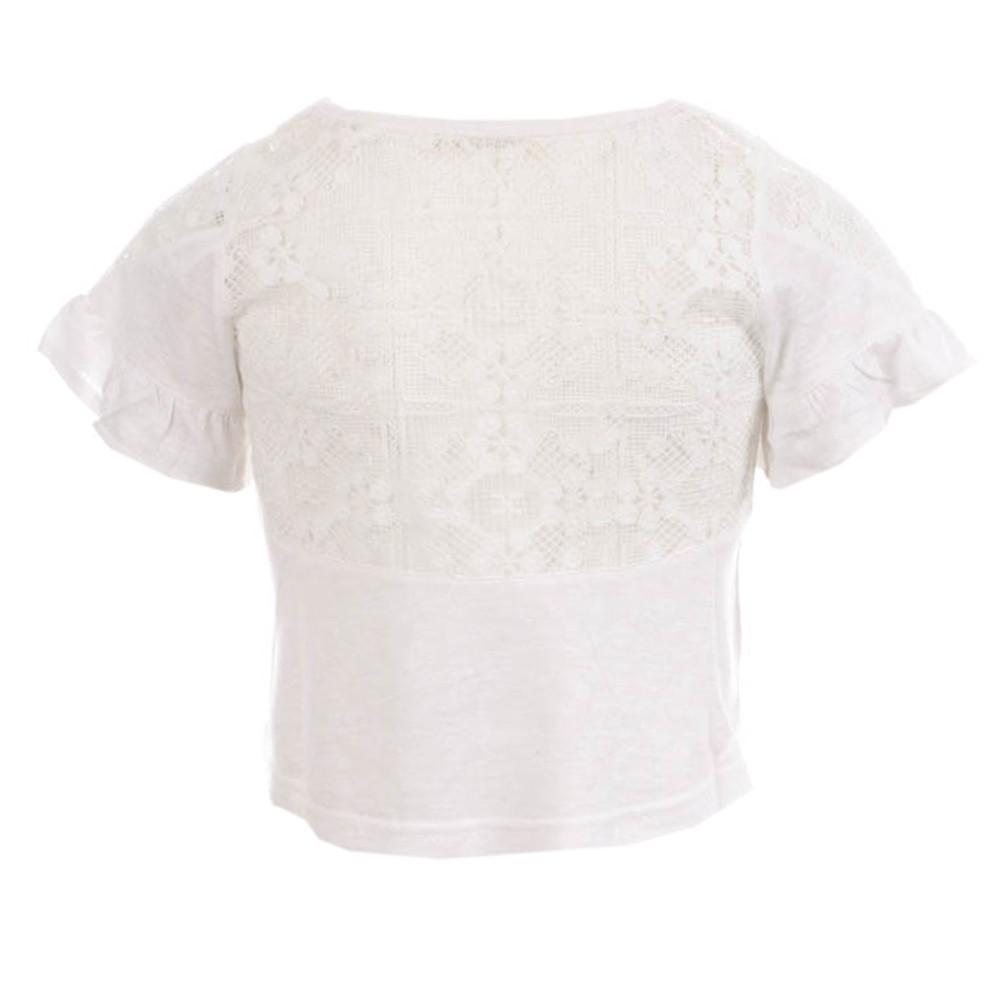 T-shirt Blanc Fille Teddy Smith Tisiane vue 2