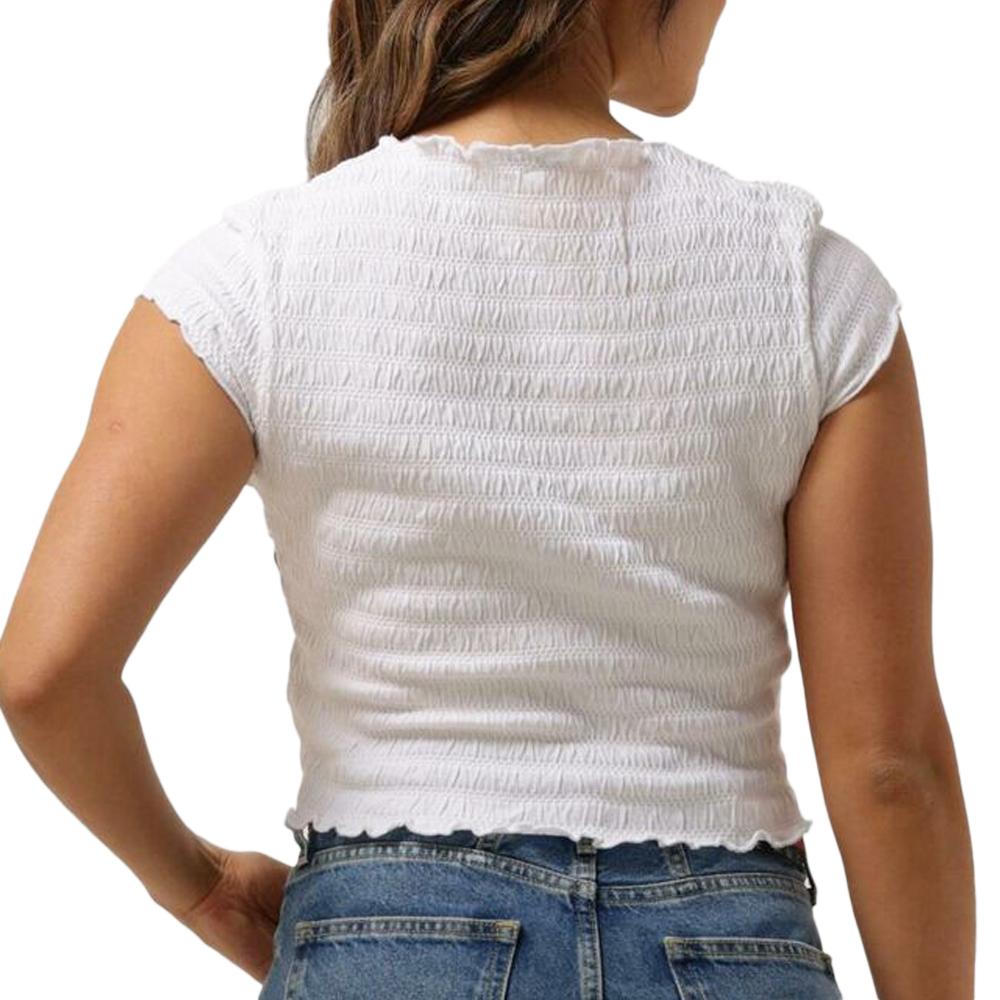 Top Blanc Femme Tommy Hilfiger Slim Smock vue 2