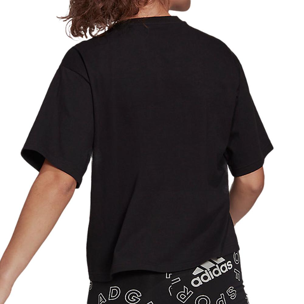T-shirt Noir Femme Adidas W Bluv Q1 Cro T vue 2
