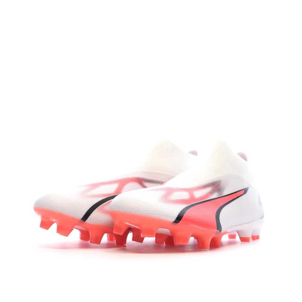 Chaussures de Foot Blanc/Rose Homme Puma Ultra Match+ LL FG/AG vue 6
