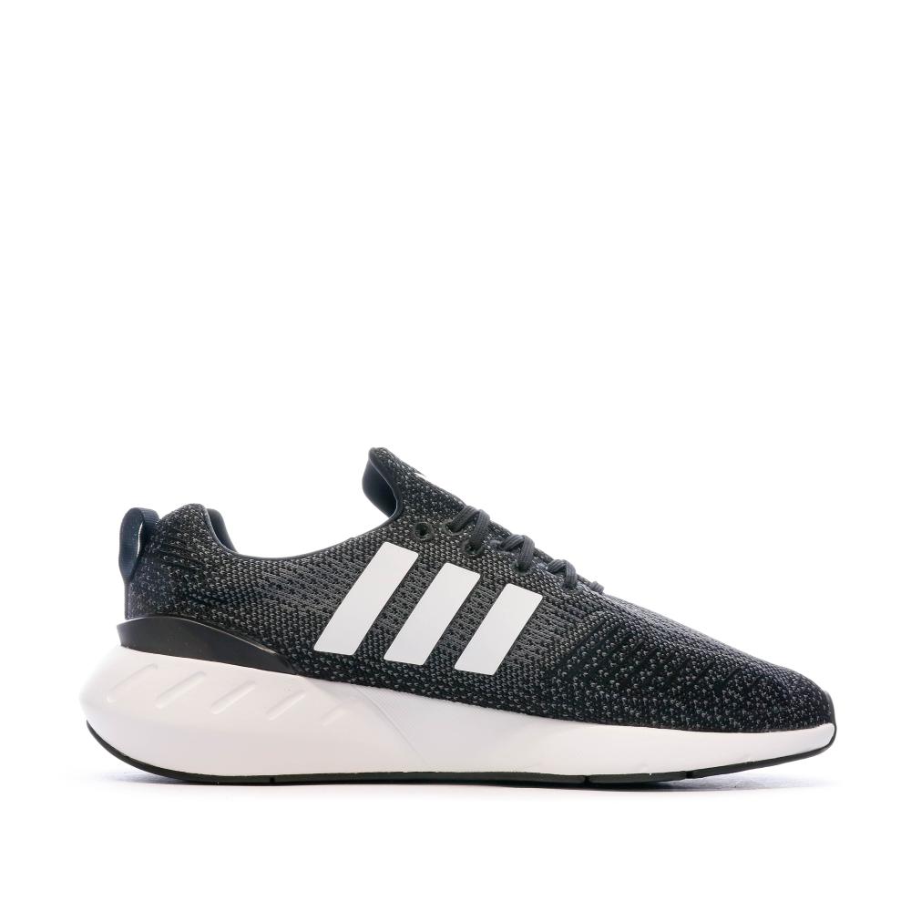 Baskets Gris/Noir Homme Adidas Swift Run 22 vue 2