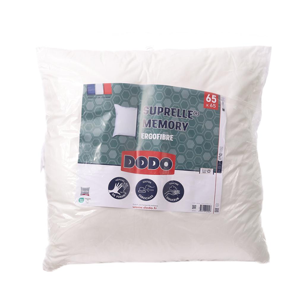 Oreiller Ergofibre Blanc Dodo 65x65 pas cher