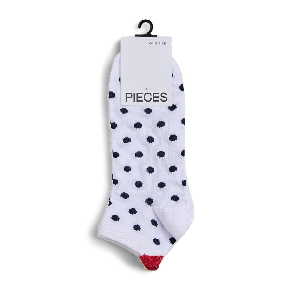 X2 Paires de Chaussettes Blanches/Pois Femme Pieces Claura vue 3