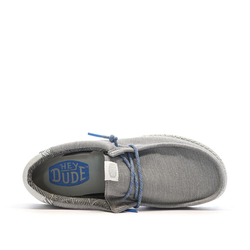 Chaussures Grises Clair Homme Hey Dude Wally 40716 vue 4