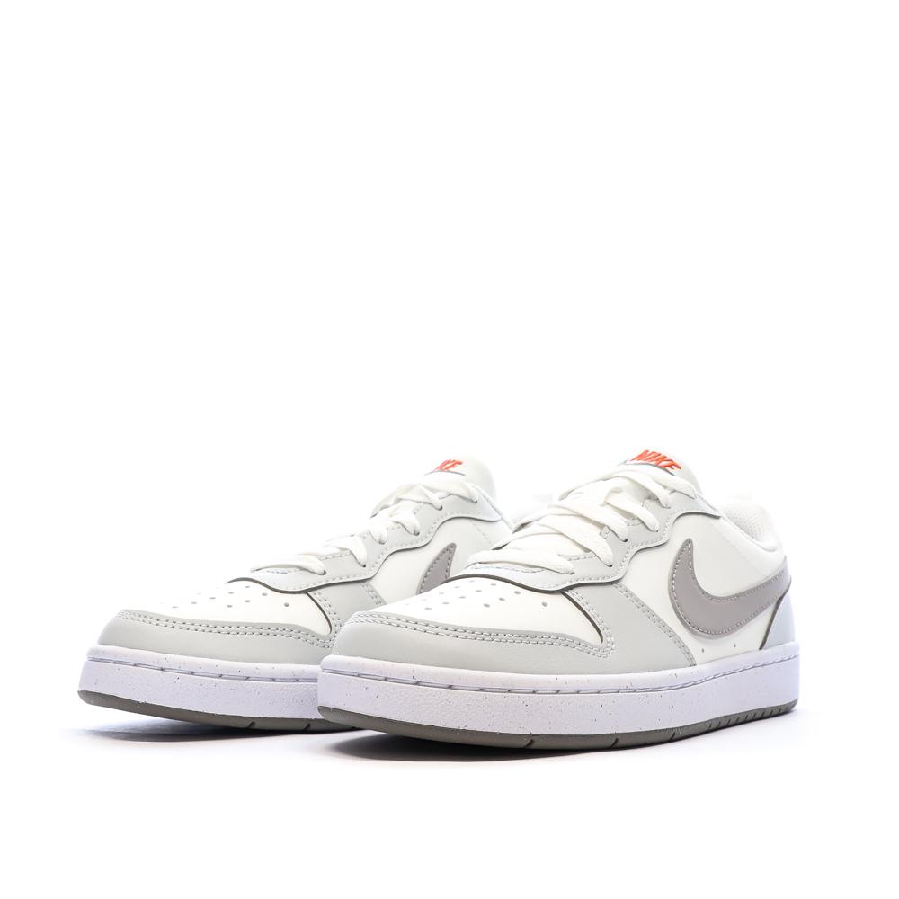 Baskets Blanc/Gris Femme Nike Court Borough Low vue 6