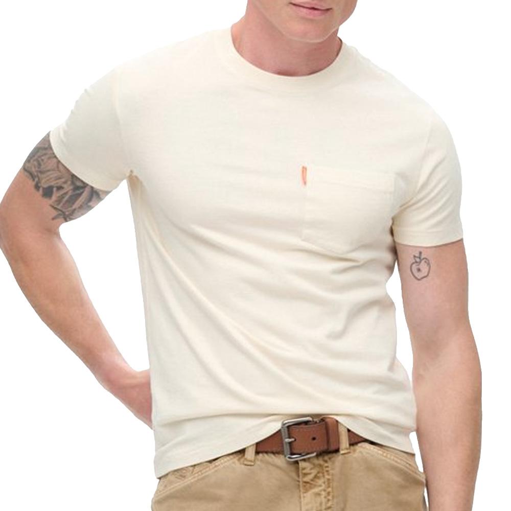 T-Shirt Beige Homme Superdry Essential pas cher