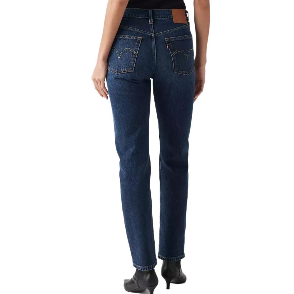 Jean 501 Bleu Brut Femme Levi's Med Indigo 12501 vue 2