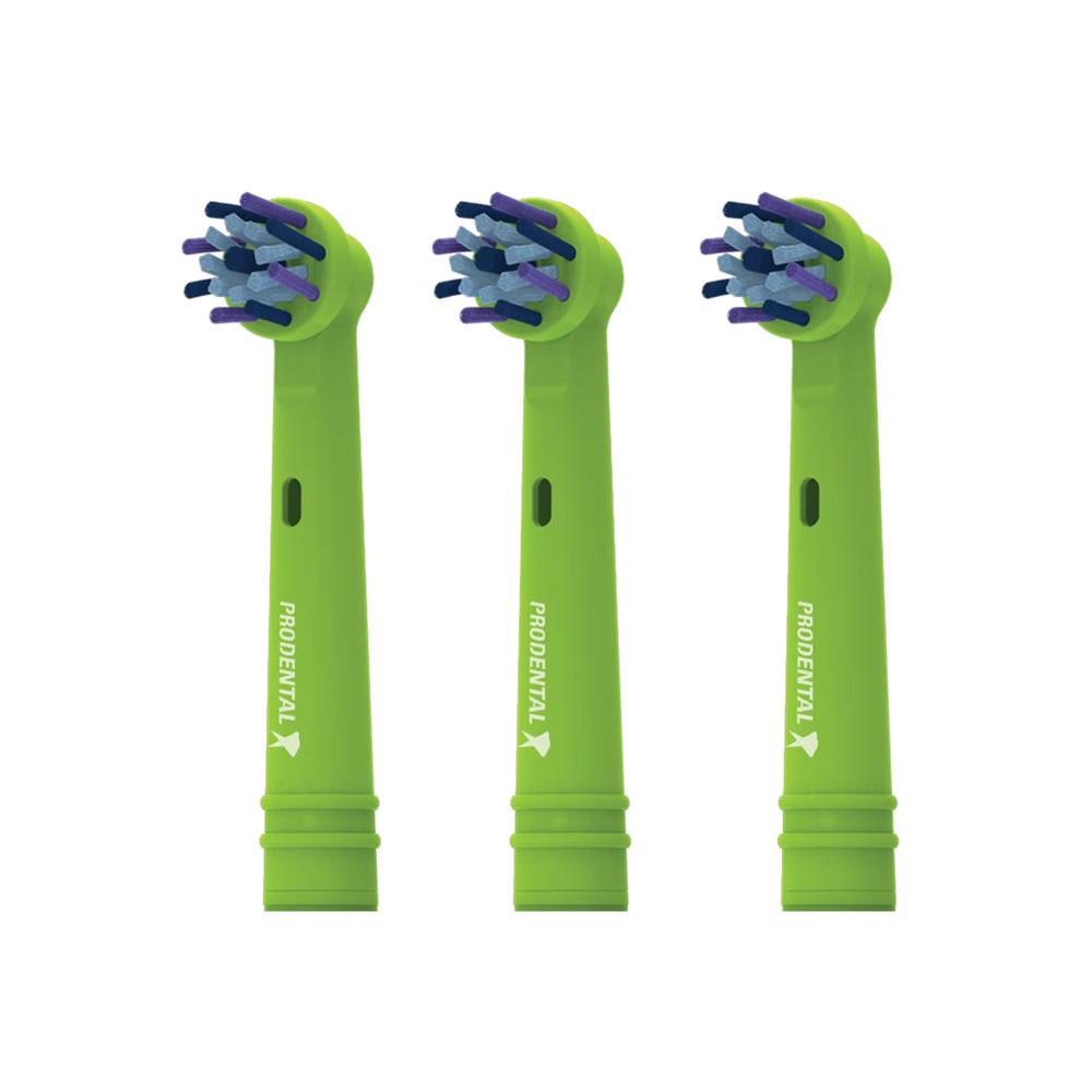 x3 Brossettes Rotative de Rechange Verte Prodental Multi Action pas cher