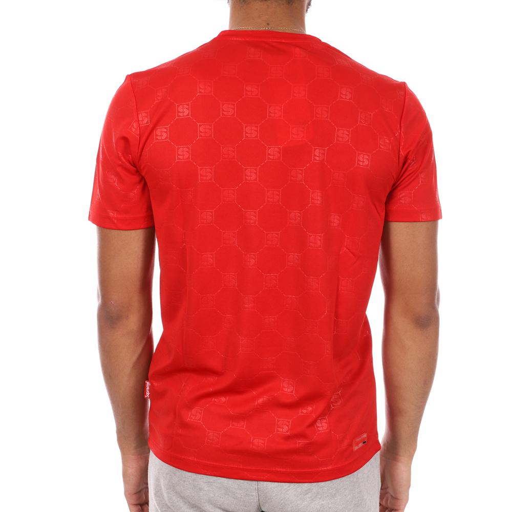 T-shirt Rouge Homme Supreme Grip Leaves vue 2