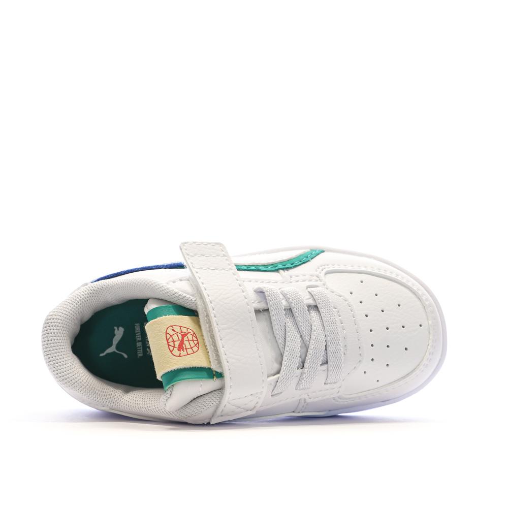 Baskets Blanches/Vert/Marine Garçon Puma Caven 2.0 Ready vue 4