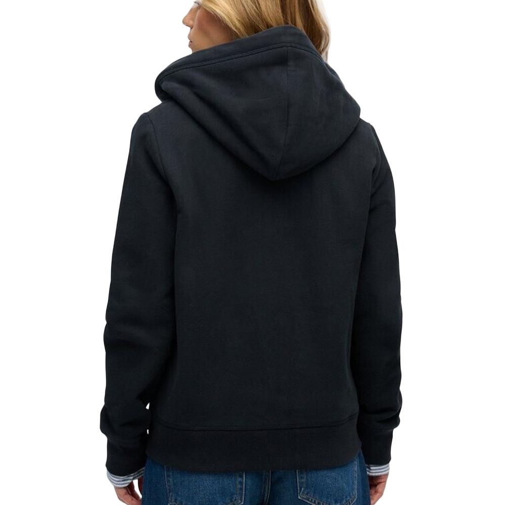 Sweat Marine Femme Superdry Essential Logo Ziphood Hb vue 2