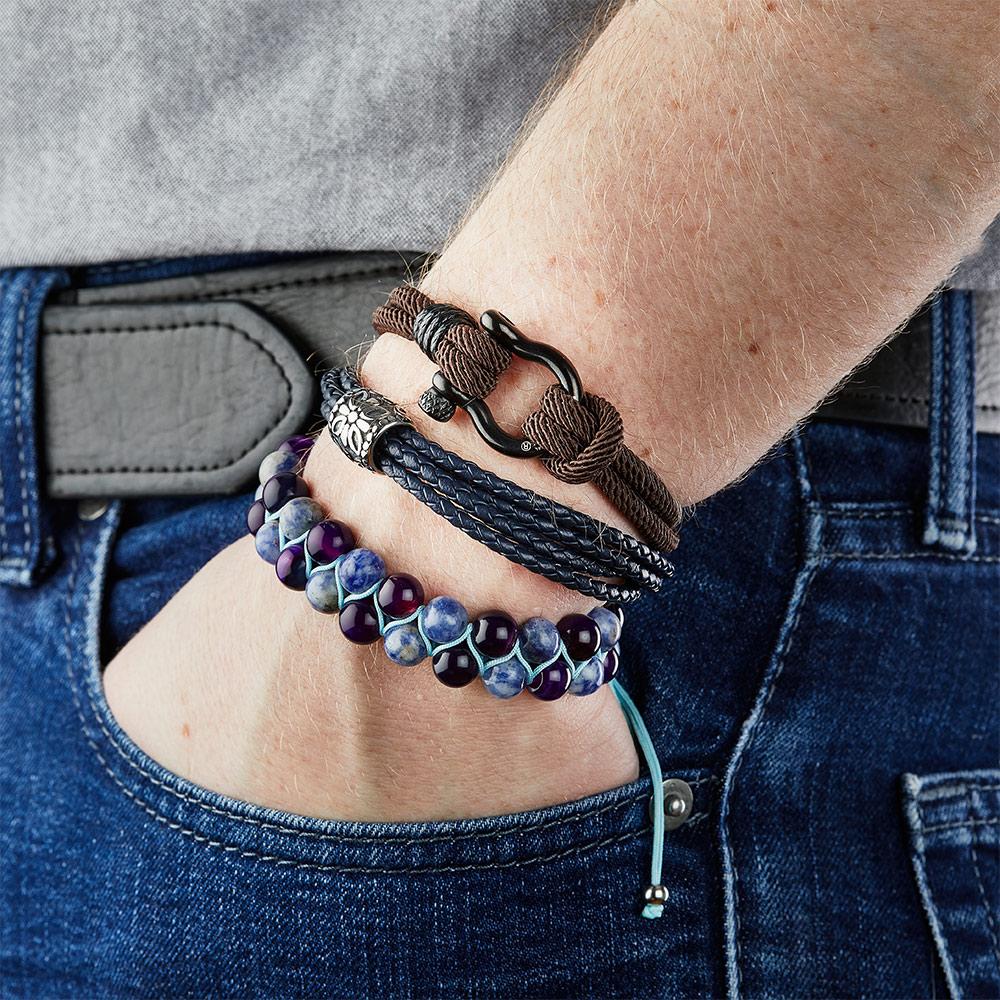 Bracelet Noir Homme Geographical Norway 315031 vue 2