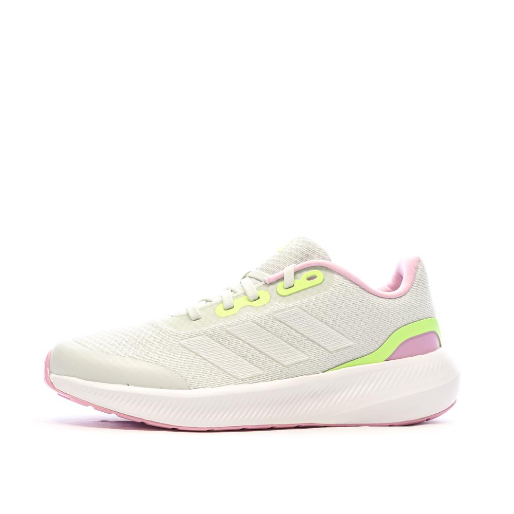 Chaussures de running Blanches/Roses Fille Adidas Runfalcon pas cher