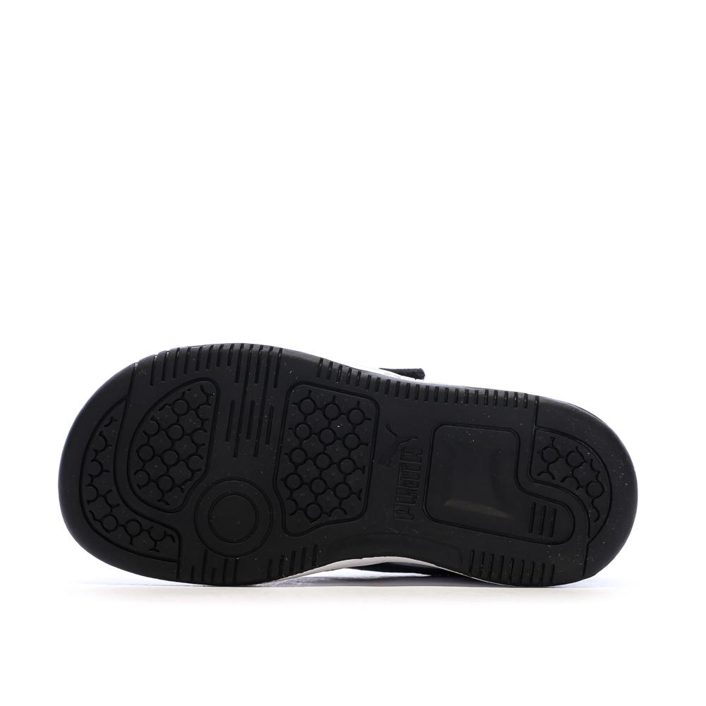 Baskets Noires/Blanches Garçon Puma Rebounds vue 5