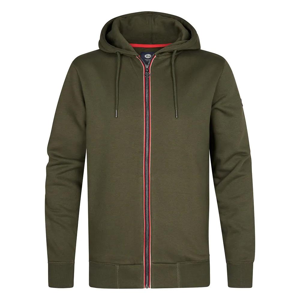 Sweat Zippé Kaki Homme Petrol Industries Sweater pas cher