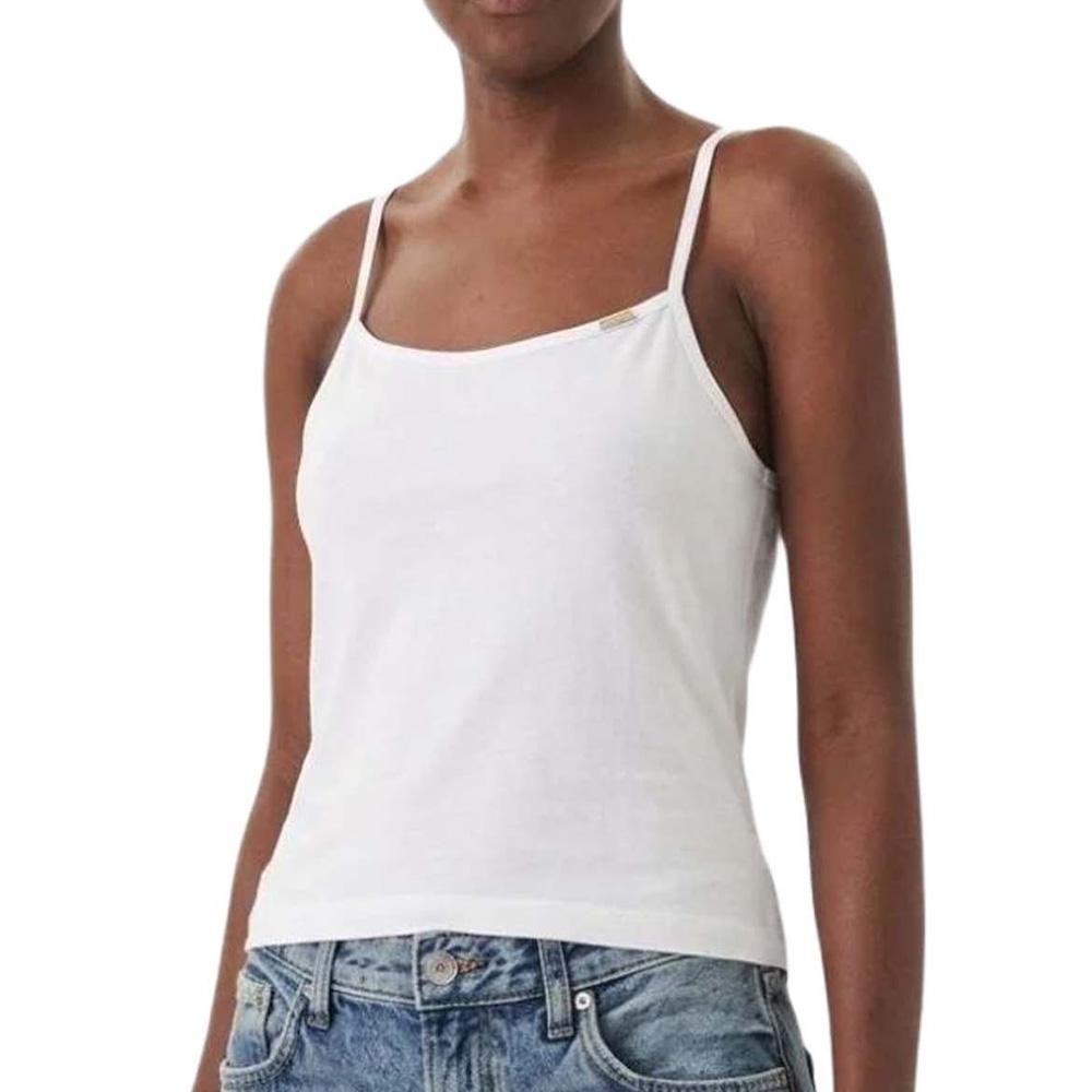 Débardeur Blanc Femme Calvin Klein Jeans Stretch pas cher