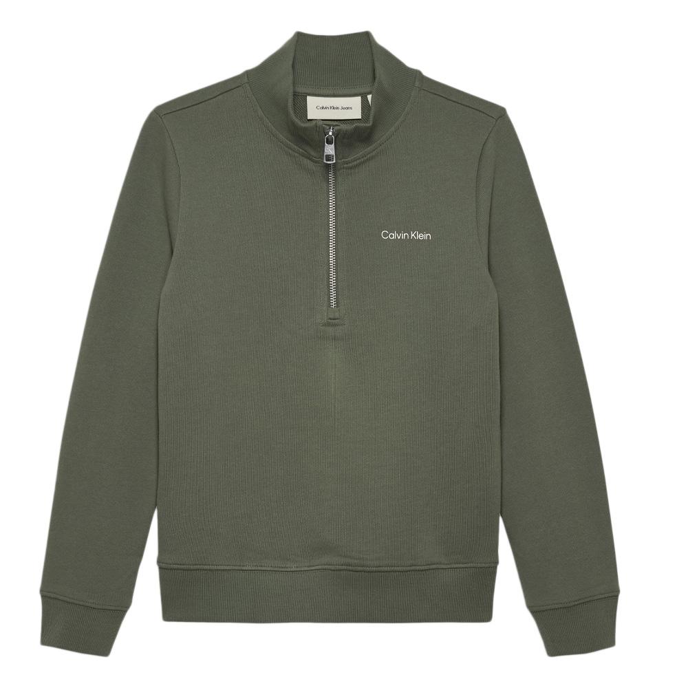 1/4 Zip Pullover Grün Jungen Calvin Klein Jeans Chest günstig