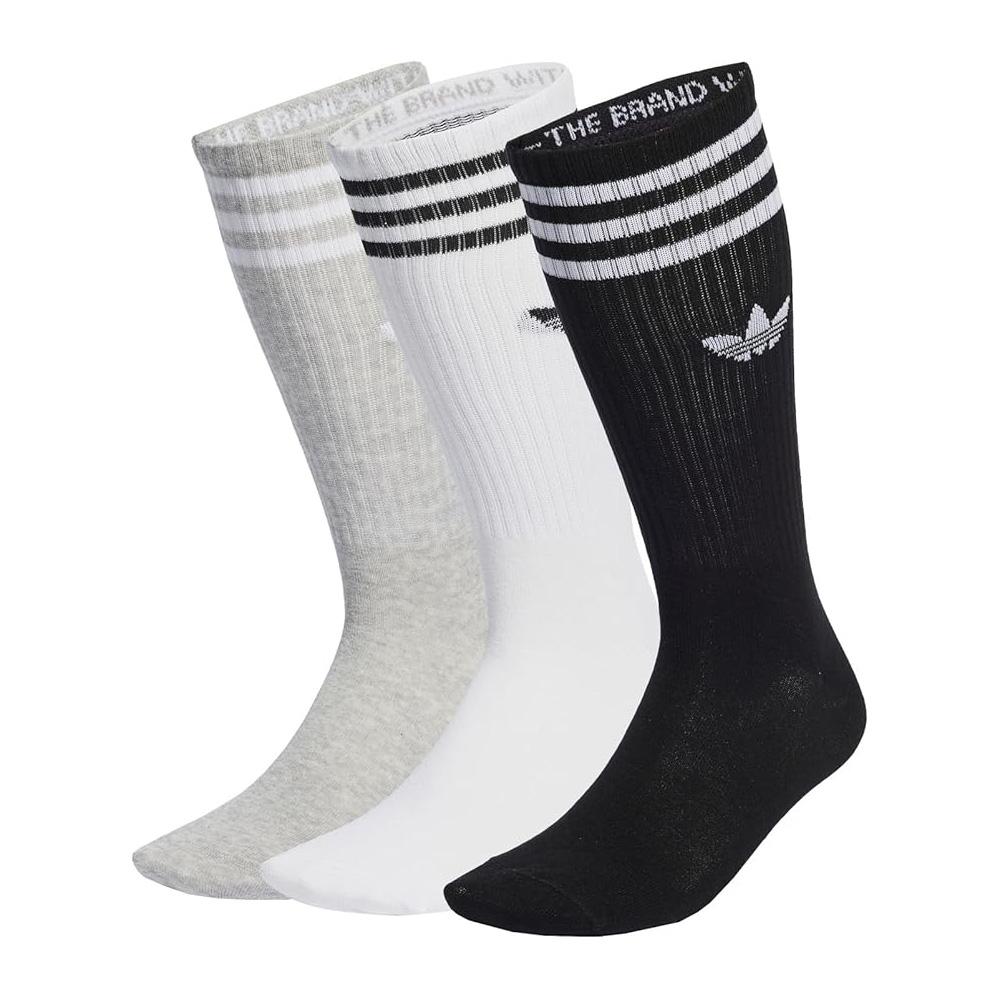 x3 Paar Socken Weiß/Grau/Schwarz Herren Adidas High Crew günstig
