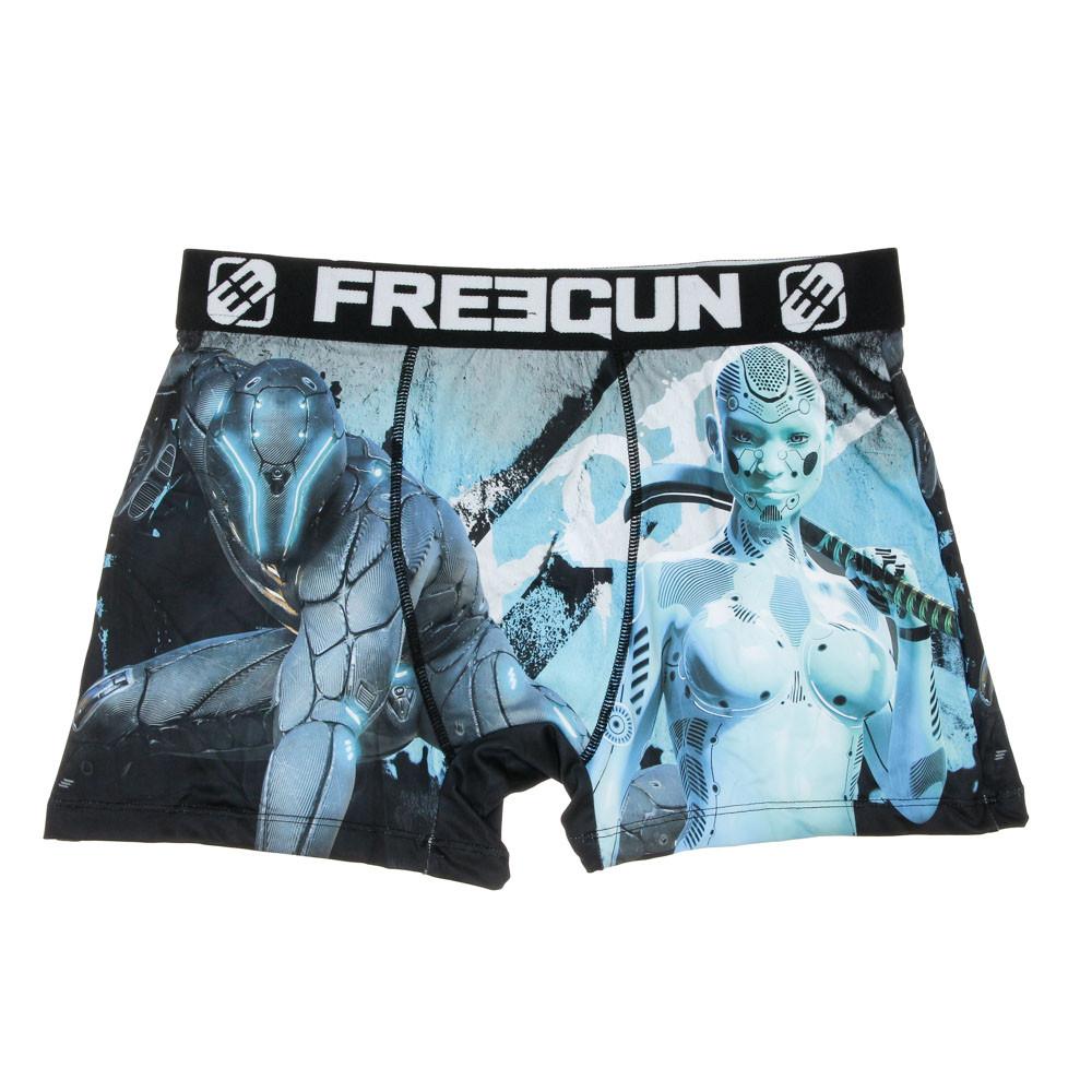 Boxer Noir/Bleu Homme Freegun Future Fighter pas cher