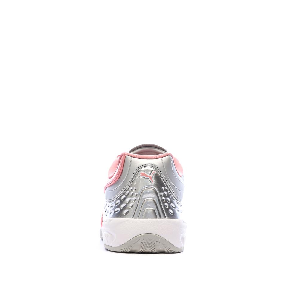 Baskets Argent/Rose Fille Puma Goalgetter vue 3