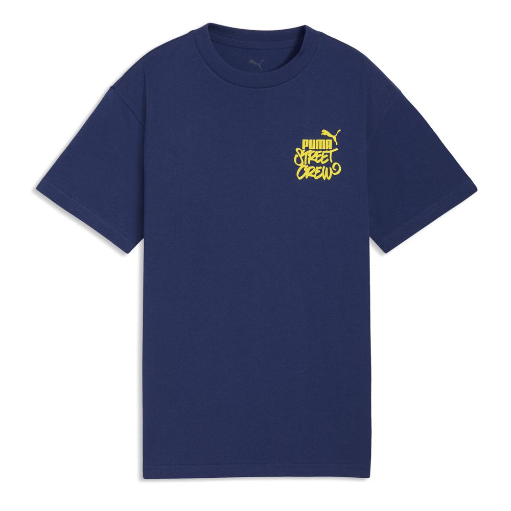 T-Shirt Marine Garçon Puma Relaxed pas cher