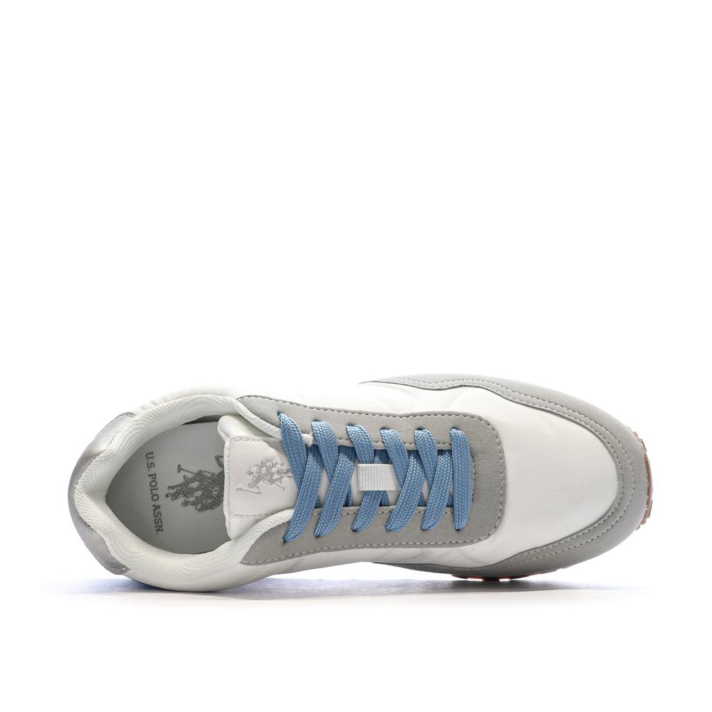Baskets Blanches/Bleu/Gris Femme US Polo ASSN FS1 vue 4