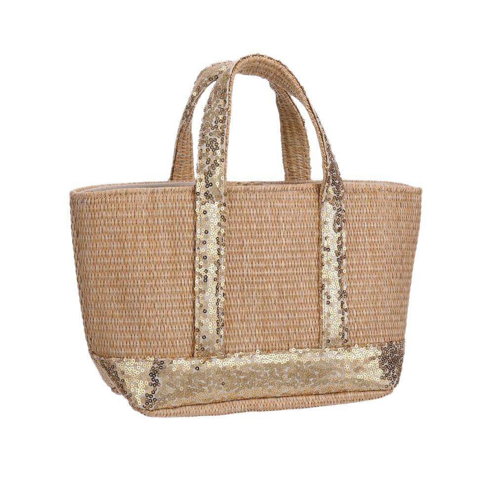 Sac à main Beige/Paille Femme Stella Green Sequin pas cher