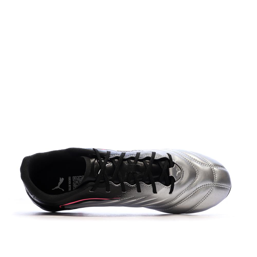 Chaussures de football Grises Homme Puma King Pro vue 4