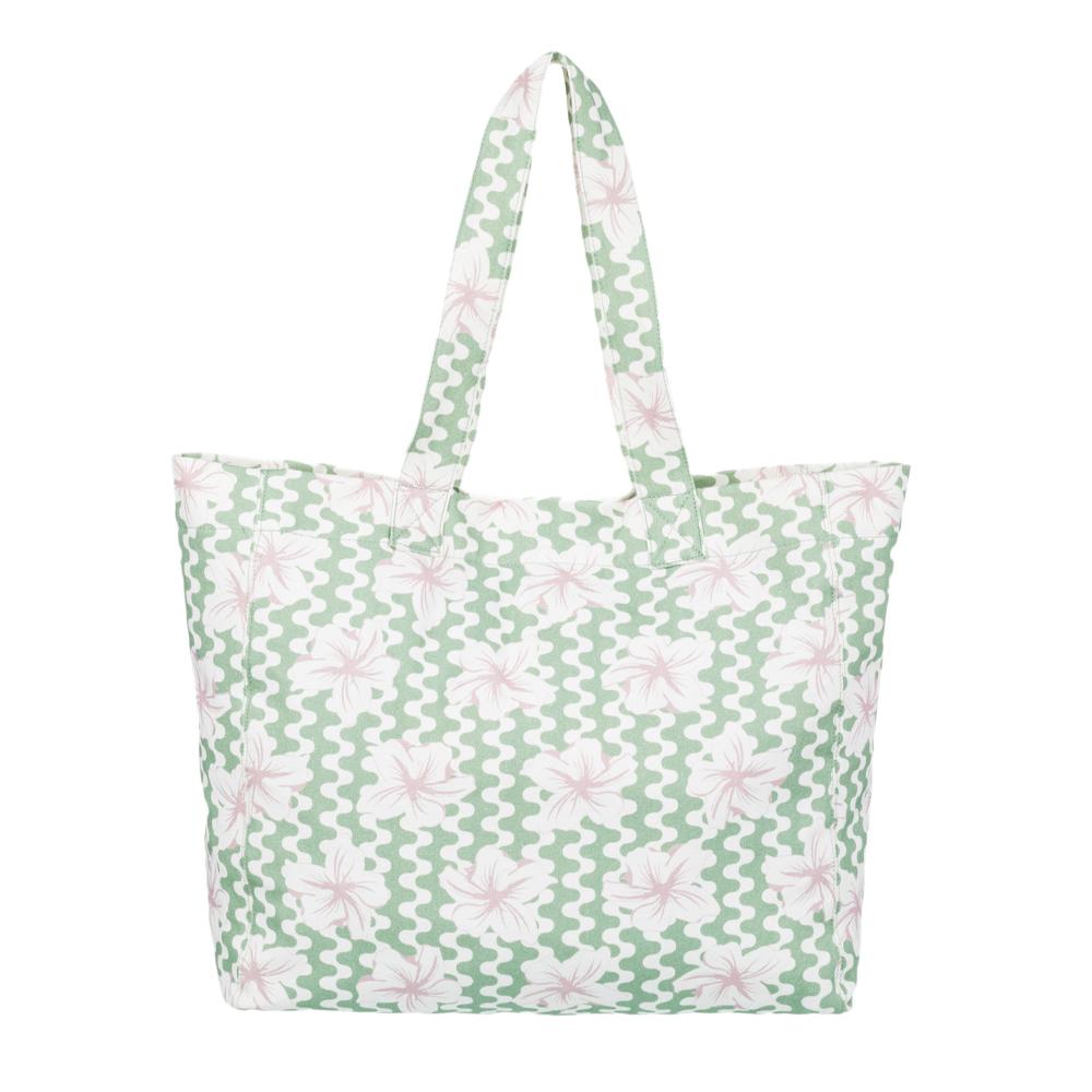 Tote Bag Vert à Fleurs Femme Roxy Anti Bad Vibes vue 3