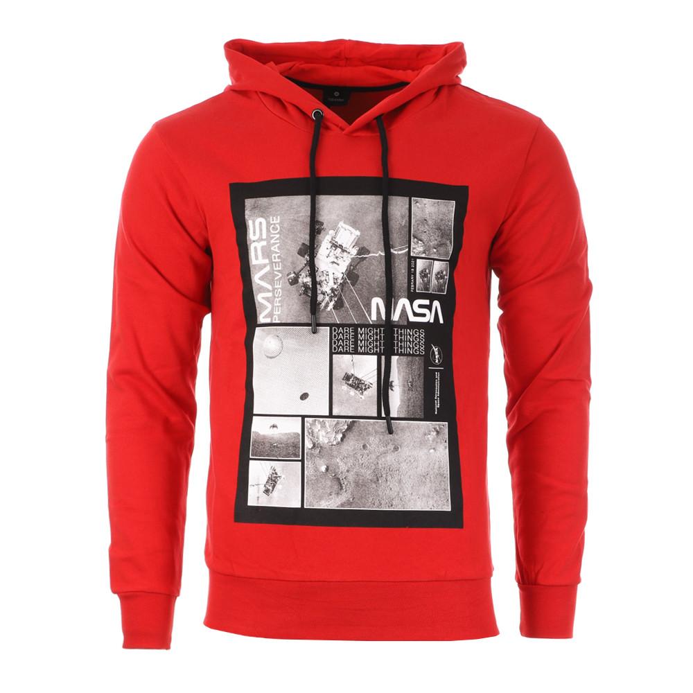 Sweat à capuche Rouge Homme Nasa MARS05H pas cher