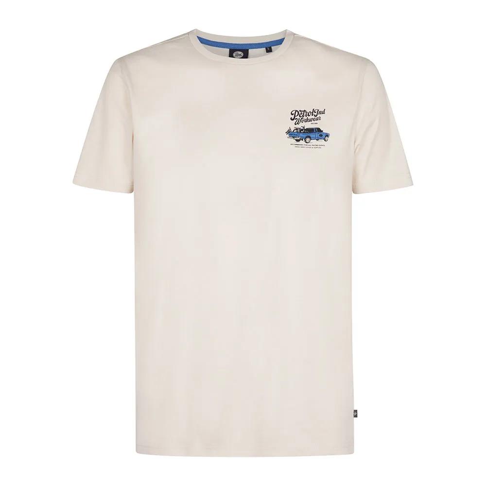 T-Shirt Blanc/Bleu Homme Petrol Industries Classic pas cher