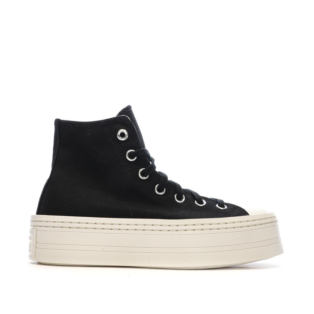 Baskets Noires Femme Converse All Star Modern Lift Platform vue 2