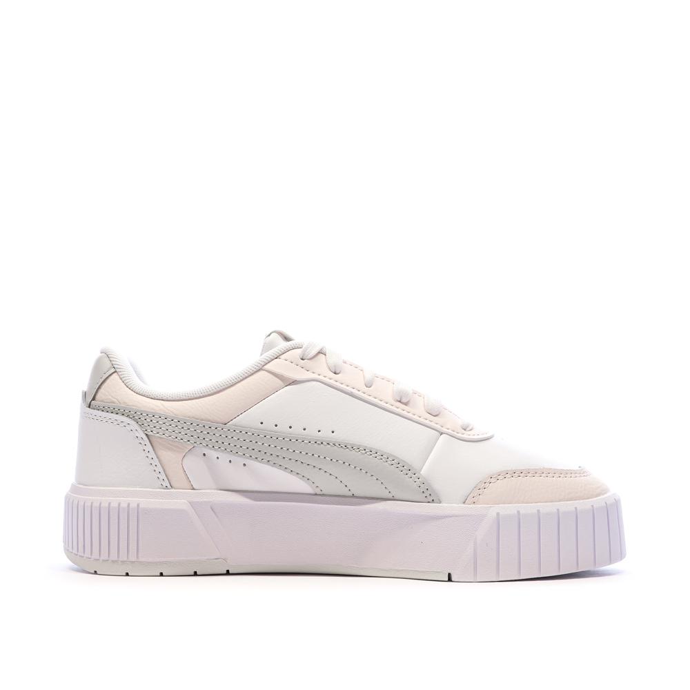 Baskets Blanc/Rose/Gris Femme Puma Carina Mia vue 2