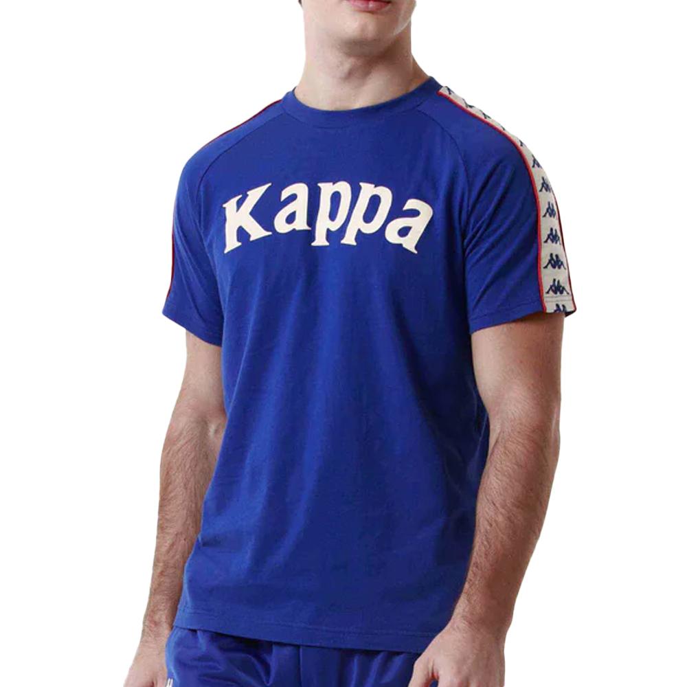T-shirt Bleu Homme Kappa Balima 222 Banda pas cher