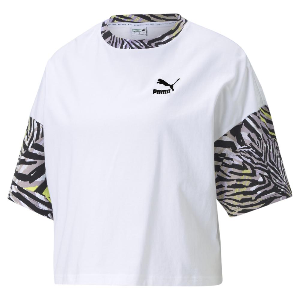 T-shirt Blanc/Zèbre Femme Puma Boyfriend pas cher