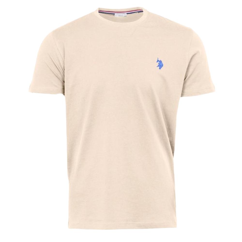 T-Shirt Beige/Bleu Homme US Polo ASSN Mick pas cher