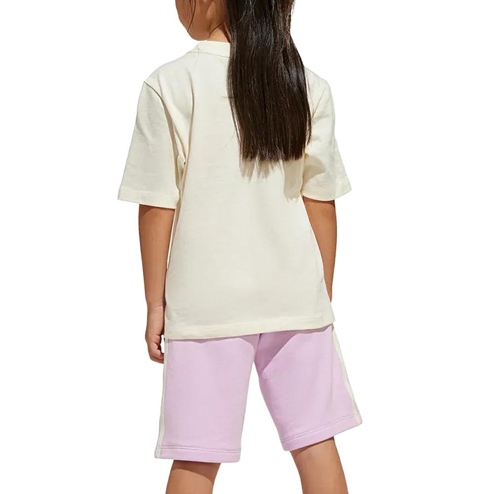 Conjunto Adidas Blanco/Rosa para Niñas ver 2