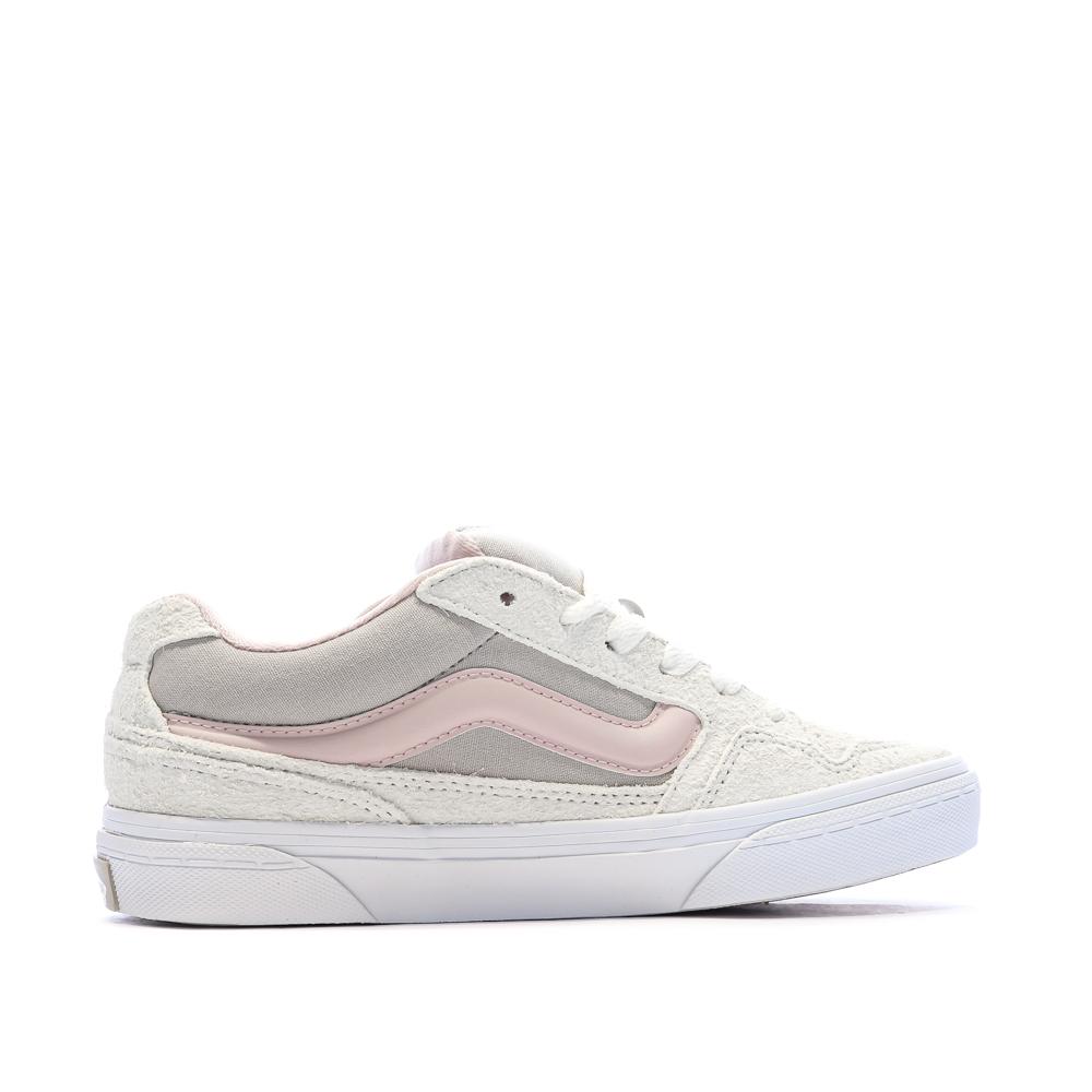 Baskets Blanches/Rose Pale/Grises Femme Vans Caldrone vue 2