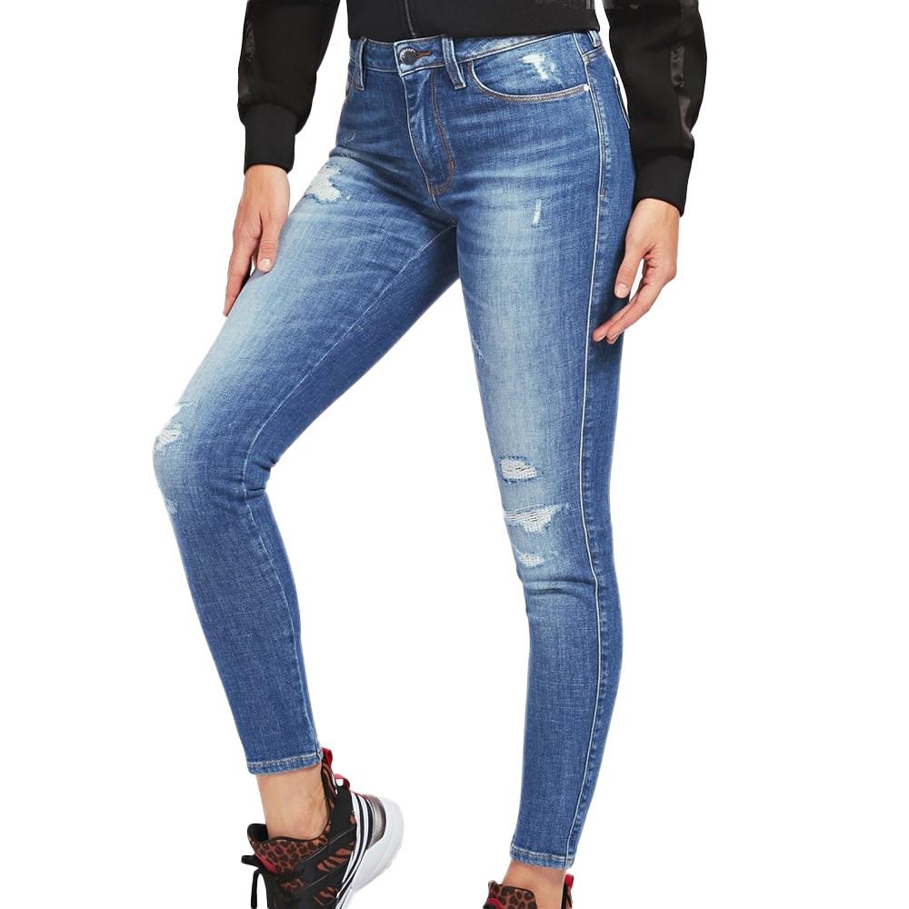 Jean Skinny Bleu clair femme Guess Lakd pas cher