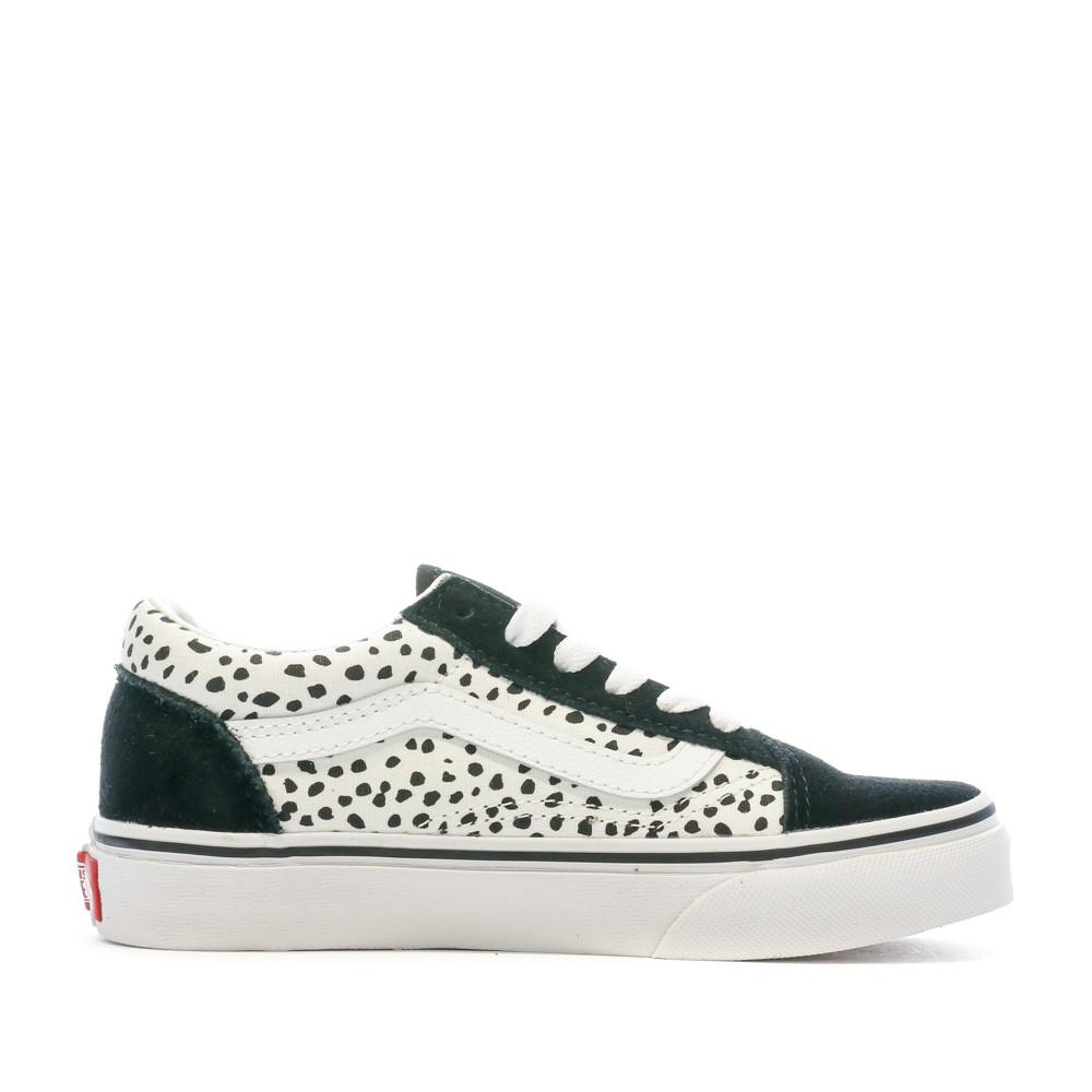 Baskets Noires/Blanches Fille Vans Old Skool vue 2