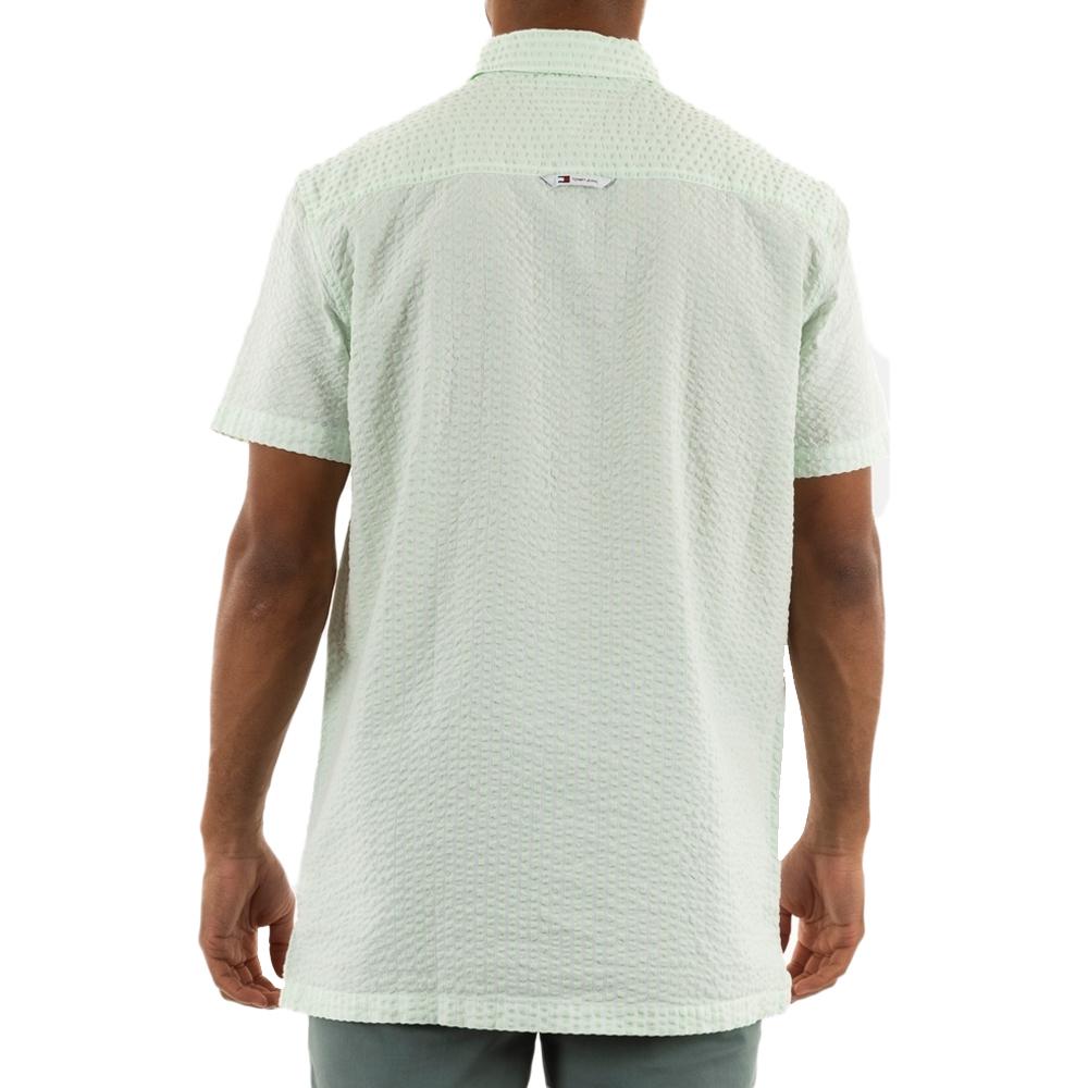 Chemisette Manches Courtes Blanc/Vert Homme Tommy Hilfiger Reg Stripe Seers vue 2