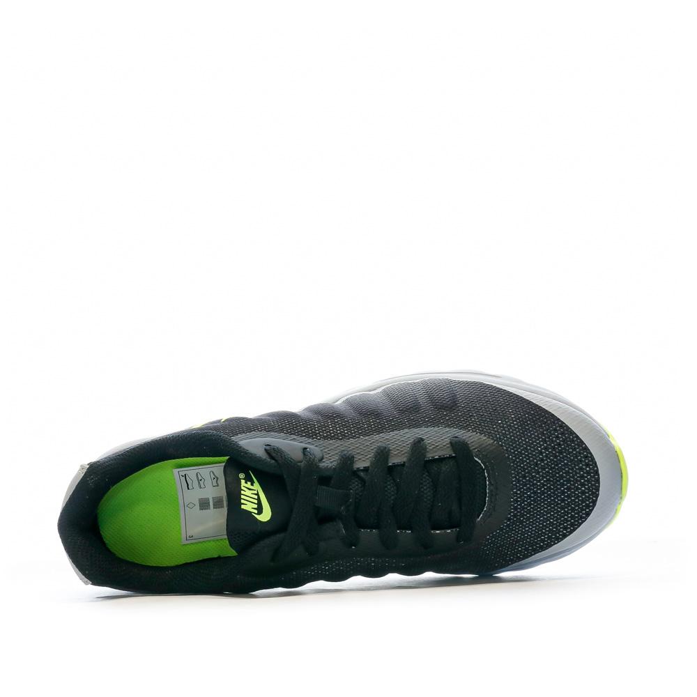 Baskets Grise/Jaune Fluo Garçon Nike Air Max Invigor vue 4