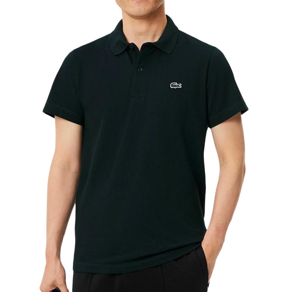 Polo Noir Homme Lacoste Regular pas cher