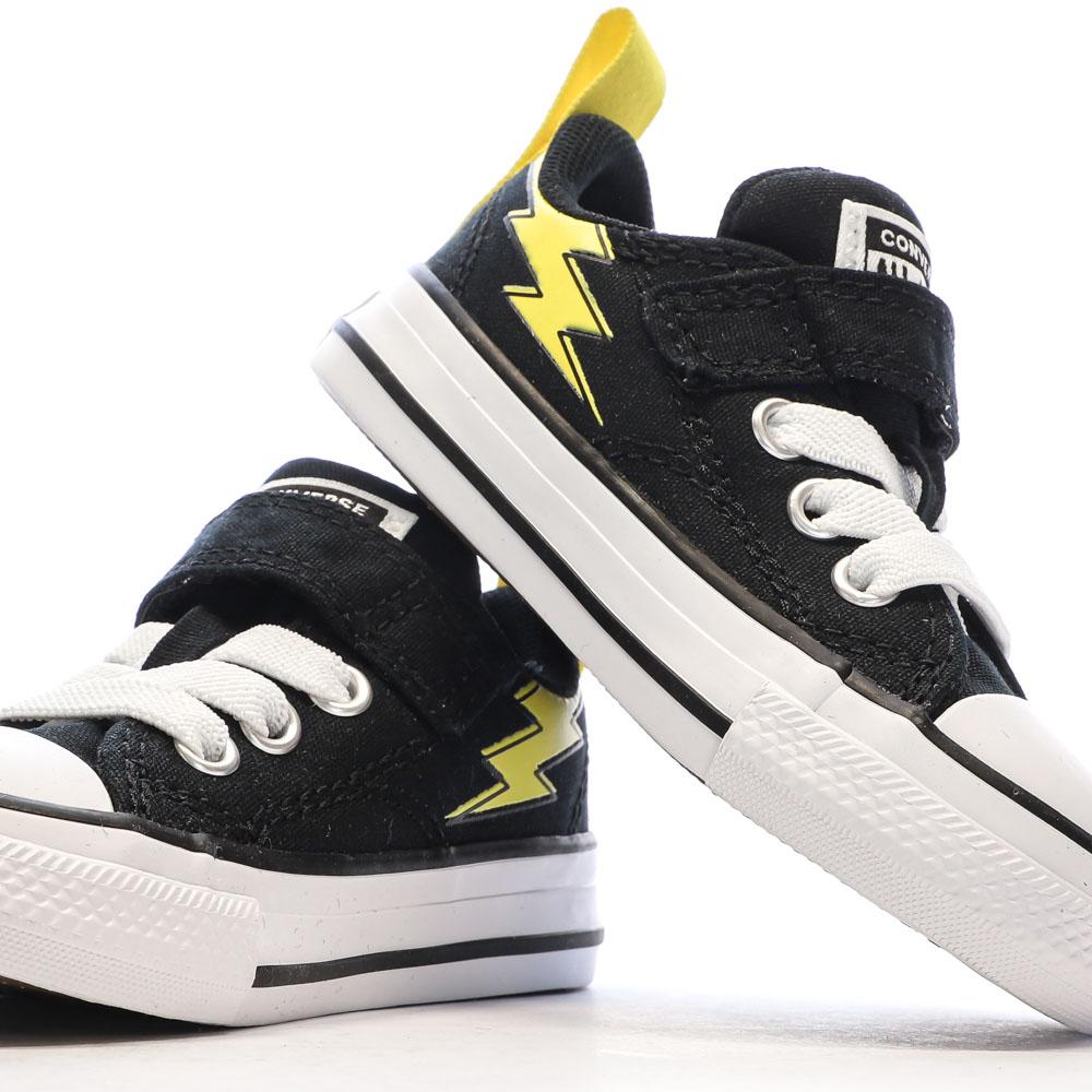 Baskets Noires/Jaunes Garçon Converse All Star Malden vue 7