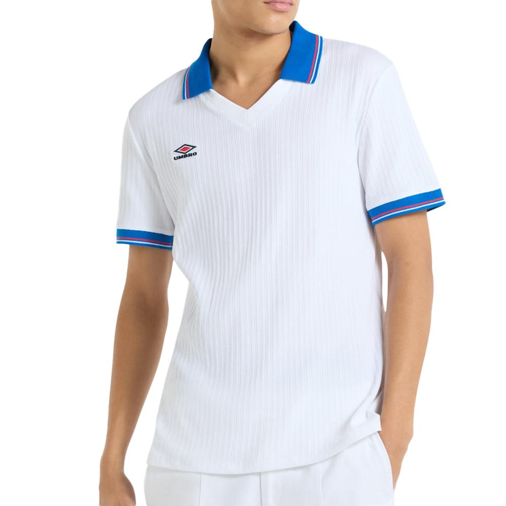 T-shirt de Tennis Blanc/Bleu Homme Umbro Brillante pas cher