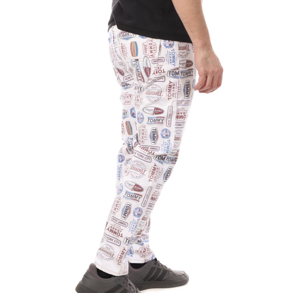 Pantalon Blanc à Motifs Homme Tommy Hilfiger Pantalons 846 vue 2
