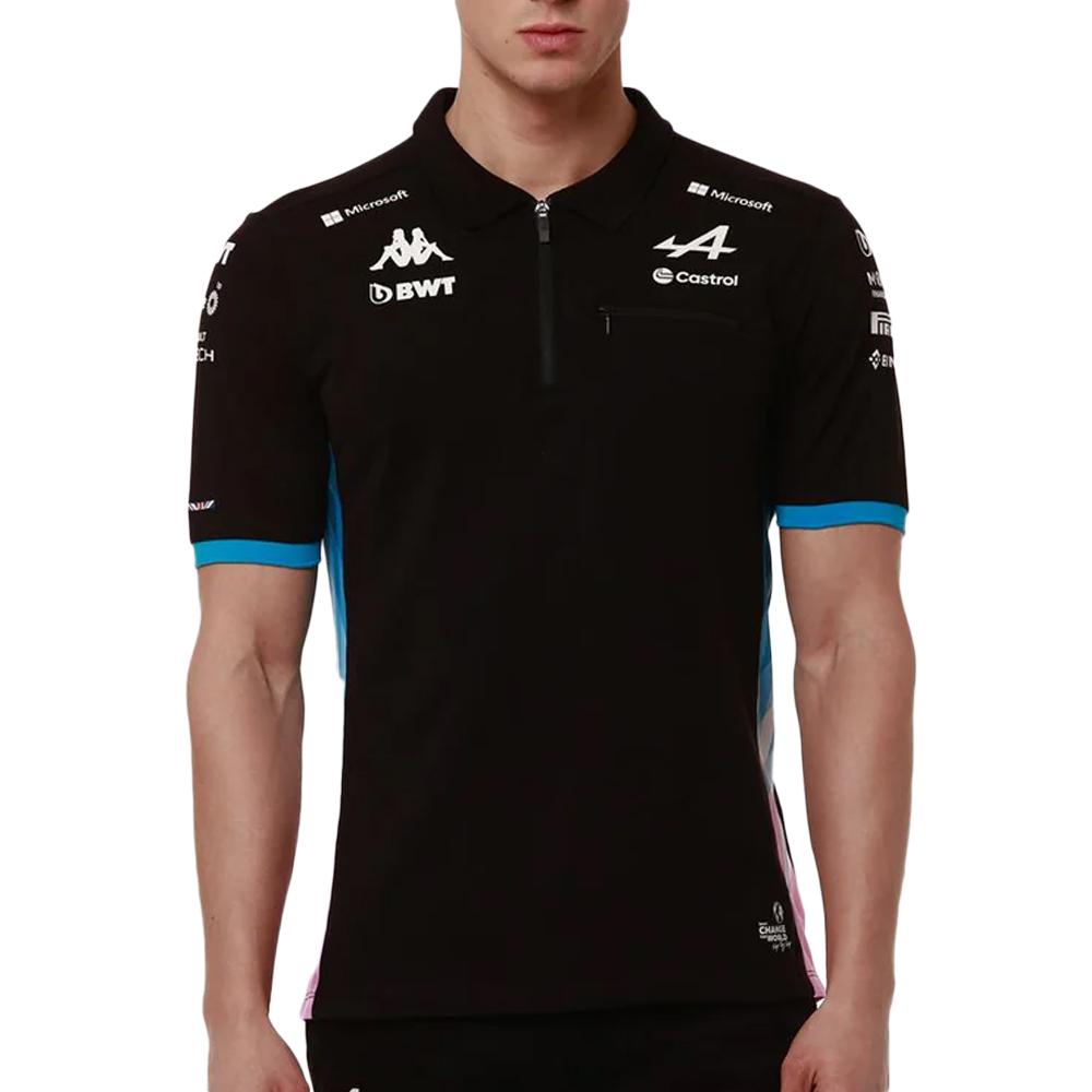 Polo Noir Homme Kappa Adlam pas cher