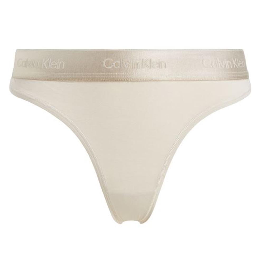 String Ecru Femme Calvin Klein Jeans Thong pas cher